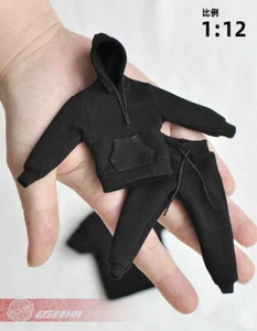 1:12 Hoodie Mantel Hose T-Shirt Kleidung Streetwear FÜR 6 Zoll männliche Actionfigur Body - Bild 1 von 18