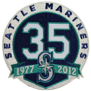 2012 Seattle Mariners 35th Anniversary Season Jersey Emblem Logo Sleeve Patch - Picture 1 of 1