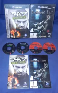 GameCube; Splinter Cell Double Agent, Resident Evil, 4 Discs, Handbücher, sehr guter Zustand, kostenloser Versand - Bild 1 von 6