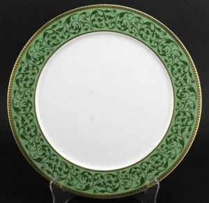 Rosenthal Epoque Charger Dinner Plate Green and Gold, Porcelain, 13 Inch, New - Picture 1 of 8