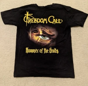 Vintage Freedom Call - Hammer of the Gods Baumwolle schwarz alle Größen Unisex Shirt TU058 - Bild 1 von 4