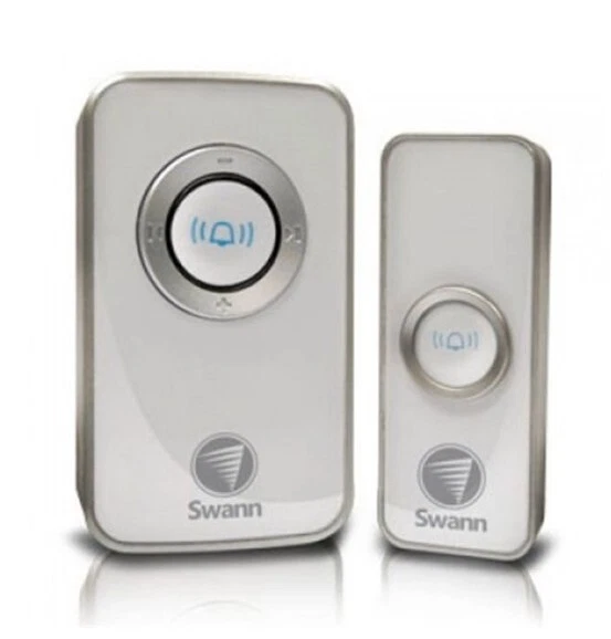 Swann Wireless Door Chime Bell With Receiver up to 50m Range 32 Built-in Sound