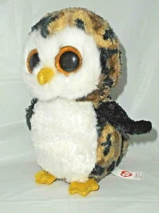 Ty Beanie Boo Boos OWLIVER the CAMOUFLAGE OWL 6" Sparkle Eyes - Picture 1 of 11