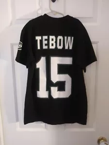 New York Jets Tim Tebow #15 Jersey T Shirt NFL Team Apparell Boys Small BLACK. - Picture 1 of 7