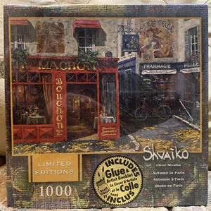 NSIB Jigsaw Puzzle Viktor Shvaiko 1000 Pc Autumn in Paris Includes Glue and Book - Picture 1 of 3