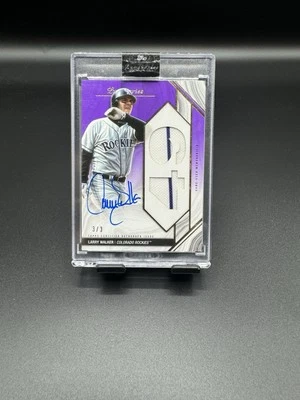 2022 Topps Luminaries Larry Walker Home Run Kings Auto Relic /3 Book End - Image 1 of 2