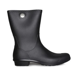 UGG SIENNA MATTE BLACK WATERPROOF RUBBER WOMEN'S BOOTS SIZE US 9/UK 7/EU 40 NEW - Picture 1 of 5