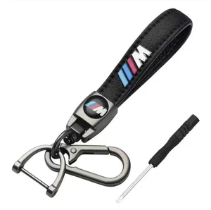 For BMW Luxury Leather Keychain Keyring Logo Car Key Ring - Picture 1 of 5