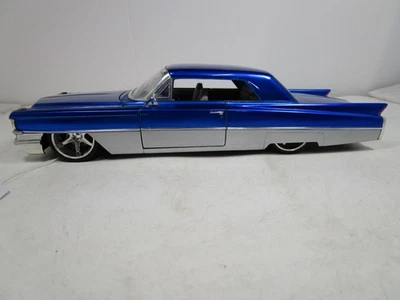 JADA 1/18 DUB CITY BLUE/SILVER SLAMMED 1963 CADILLAC DEVILLE USED NICE NO BOX - Image 1 of 4