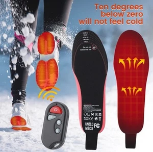 Smart Remote Electric Heated Insoles Cuttable Foot Warmers Black - Bild 1 von 11