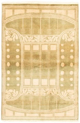 4'0" x 6'0" Hand Knotted Oriental Carpet Traditional Wool Area Rug - Image 1 of 4