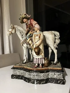 Porzellan Figur - Reiter Mit Magdt - Bild 1 von 10