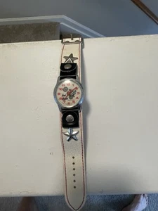VINTAGE 1970’s EVEL KNIEVEL Swiss BRADLEY WATCH, Original Band, Not Working - Picture 1 of 3