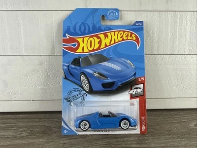 Ruedas de radios de encaje Hot Wheels Porsche 918 Spyder azul/blanco selladas envío gratuito Foto 1 de 2