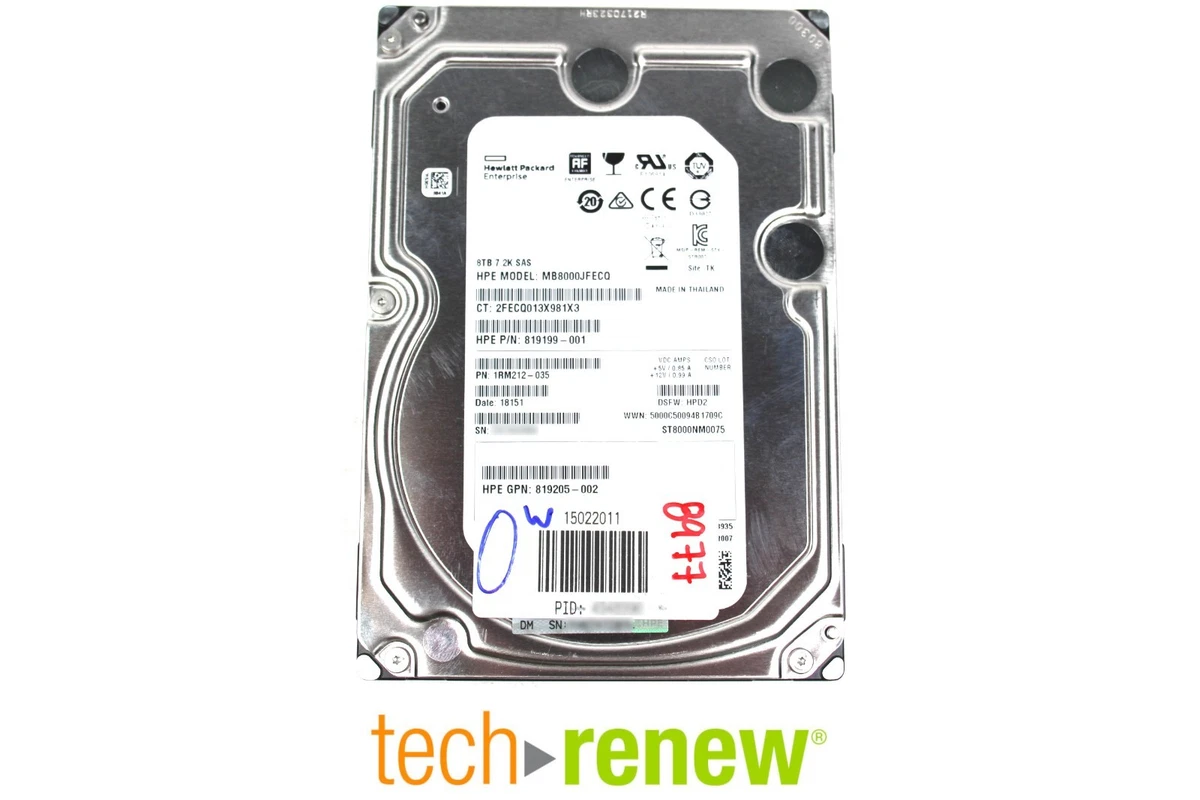 HP SAS 内置硬盘8 TB 存储容量| eBay