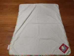 Cocalo Babydecke creme rot Streifen Rand Elefant Plüsch Baumwolle 30x40 Zoll - Bild 1 von 6