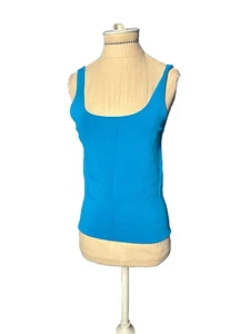 Alice & Olivia Bright Blue Viscose/Nylon/Spandex Tank Top Medium - Picture 1 of 5