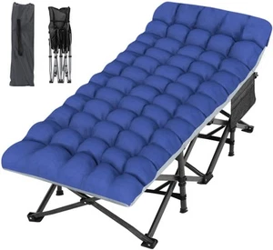 Oversized Folding Camping Cot 32inch w/Mattress, Heavy Duty Portable Sleeping... - Picture 1 of 9
