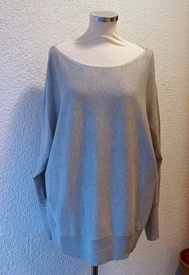 C&A Feinstrick Pullover Batwings grau Melange XXL (48/50) legere NEU - Bild 1 von 4