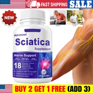 New Nerve Relief Capsules Advanced Sciatica Supplement Neuropathy Pain Relief ` - Picture 1 of 15