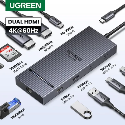 UGREEN USB C Hub 6-10 Port 4K HDMI PD100W 10Gbps Docking Station for MacBook - Image 1 of 4