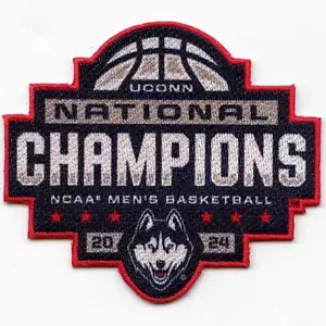 2024 Men's Basketball UCONN National Champions Connecticut Huskies Patch Sublima - Picture 1 of 2