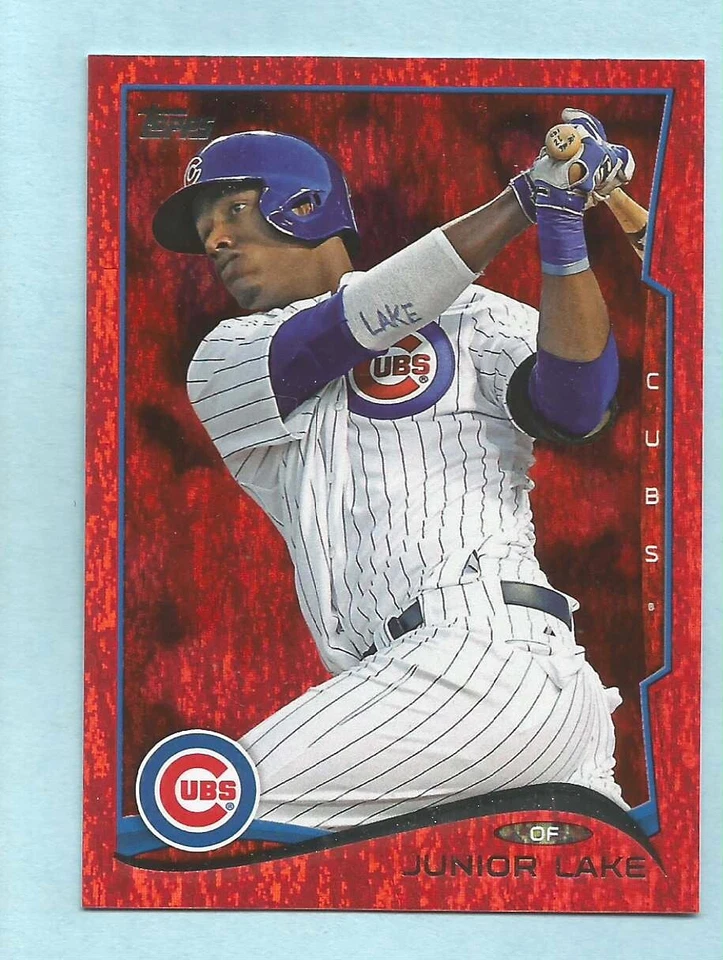 2014 Topps Baseball Series 1 RED HOT FOIL Junior Lake #10 Chicago Cubs - Image 1 of 1