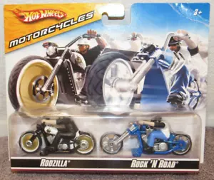Hot Wheels Motorcycles 2008 paquete de 2 - Rodzilla & Rock 'N Road Color Scheme #2 - Imagen 1 de 1