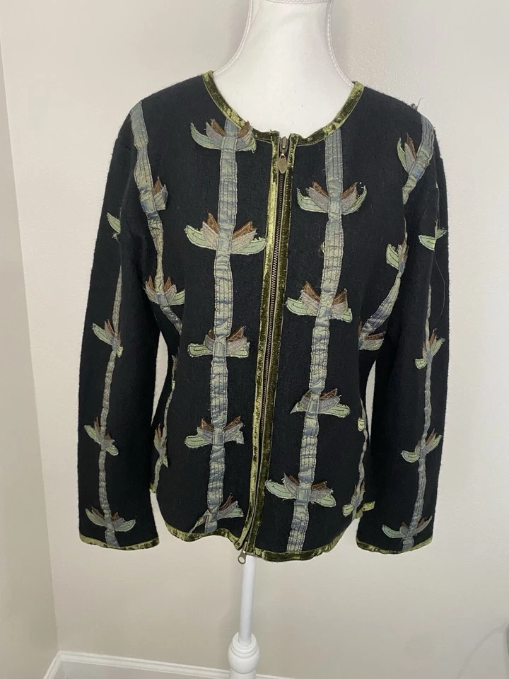 Chaqueta CoVelo Vintage Mujer Talla XL 100% Lana y 100% Seda Foto 1 de 4