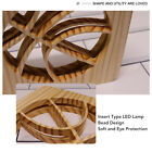 Wood Carving Night Light 2W LED Soft Lighting Hollow Design 3D Wooden Lamp GSA