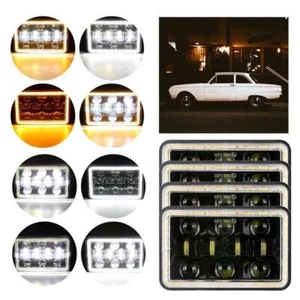 4pcs H4 4x6" Projector LED Headlights High Low Sealed Beam For Trucks Motorcycle - Foto 1 di 12