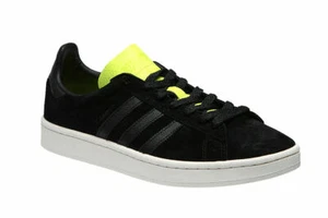 Totalmente Nuevos Entrenadores ADIDAS CAMPUS Gamuza Negro Amarillo Reino Unido Talla 12 - Imagen 1 de 7