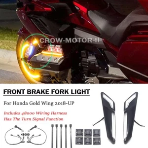 LED Fork Mounted Driving Lights Fits 2018-up For Honda GoldWing GL1800 Tour DCT - Picture 1 of 10
