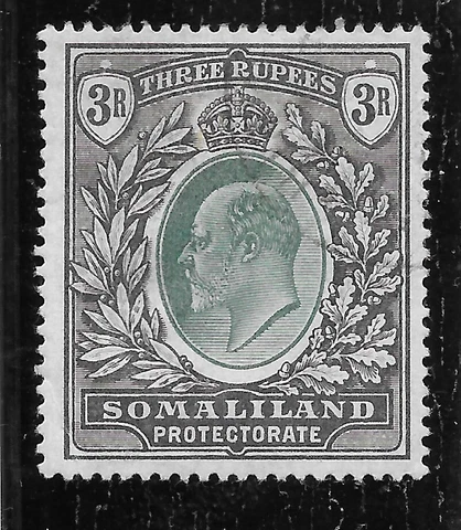 SOMALILAND 1904 stamp 3R, Ed.VII, v.f.u., SG.43 (Sc38)  #CS Cover