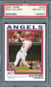 2004 Topps Baseball #103 Brad Fullmer - Anaheim Angels PSA 10 GEMA MT POP 1 - Imagen 1 de 2