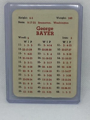 Juego de golf profesional APBA 1962 George Bayer Foto 1 de 2