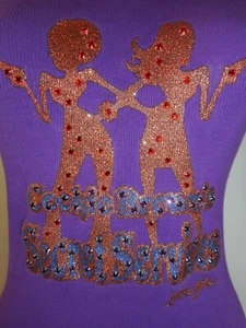 Camiseta De Colección JOOMI JOOLZ Estrás Galletas Marrón Servicios Secretos Púrpura SM - Imagen 1 de 7