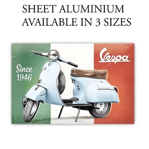Italian Vespa Moped Celebration Aluminium Sign / Plaque - Picture 1 of 2