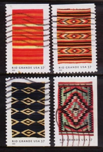 OFF Paper #3926-29 New Mexico Rio Grande Blankets 37c (used set of 4)2005 _n386 - Picture 1 of 1