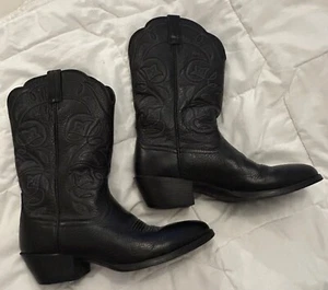 Ariat Cowboy Boots 5UK Black Leather Style Heritage Western USA - Picture 1 of 19
