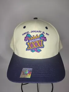 Vtg 1997 NFL Super Bowl XXXI New Orleans Embroidered Logo Official NFL Hat - Picture 1 of 11