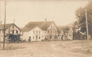 New Sharon - Maine - Lancaster Hall - Everet Brown Cash Store - Corson - RPPC - Bild 1 von 2