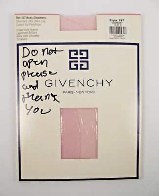 Givenchy Body Gleamers Ultra Sheer Control Top Panty Hose Raspberry Size B #157 - Image 1 of 4