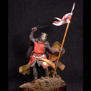 1/24 Resin Model Kit Medieval Knight Crusader Fortress Defender Unpainted - Picture 1 of 5