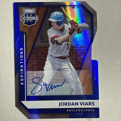 2021 Elite Extra Die Cut Blue Aspirations Jordan Viars ROOKIE Auto 37/87 XQ - Image 1 of 3