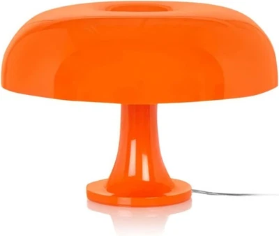Lámpara Seta Naranja, Lámpara de Mesa Estética Retro 12W, 3 Colores Regulable, Media... Foto 1 de 4