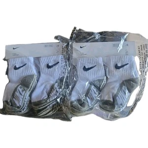 Calze Nike Neonato 12 Paia | Taglia 12-24 Mesi | Calze alla Caviglia | Bianco e Marrone - Foto 1 di 3