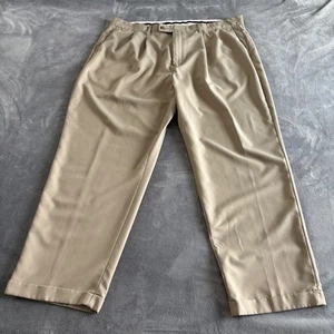 Alan Flusser hellbraune plissierte Anzughose Hose Karriere Business Freizeit 42 x 30 für Herren - Bild 1 von 11