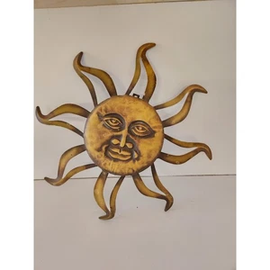 Metal 3D Sun Wall Art Sculpture - Picture 1 of 5