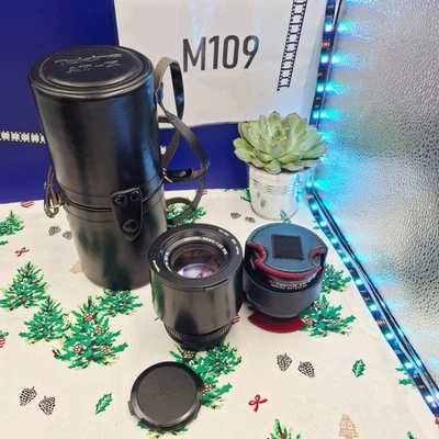 Tokina AT-X Macro 90mm F/2.5 MF Lens For Canon FD + Macro Extender & Case refB.N - Image 1 of 4